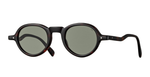 eyevan 368E 348 pantoförmige sonnenbrille in havana mit grünen gläsern