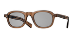 eyevan 372E | 365 eckige sonnenbrille in bruan mit grauen gläsern