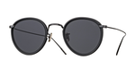 eyevan 717 E | 112802 pantoförmige sonnenbrille in schwarz mit grauen gläsern