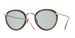 eyevan 762 352902 aviator sonnenbrille in havana und gold mit grünen gläsern