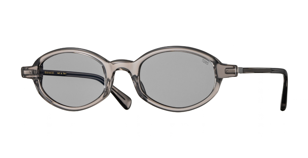 eyevan 799E 124 ovale sonnenbrille aus acetat in grau mit grauen gläsern