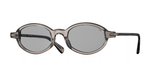 eyevan 799E 124 ovale sonnenbrille aus acetat in grau mit grauen gläsern
