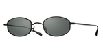 eyevan Thompson | MBK ovale sonnenbrille aus titan in schwarz mit grauen gläsern