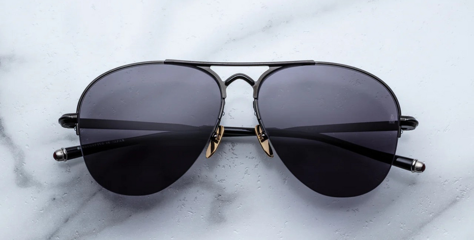 Jacques Marie Mage Amelia Black Sunglasses in Black - limited