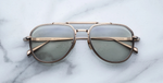 jacques marie mage commander altan goldene sonnenbrille mit grünen gläsern