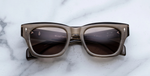 jacques marie mage dealan 53 lescot eckige sonnenbrille in braun mit braunen gläsern