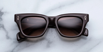jacques marie mage dealan ganache eckige sonnenbrille in braun mit braunen verlaufsgläsern