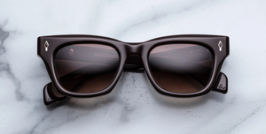 jacques marie mage dealan ganache eckige sonnenbrille in braun mit braunen verlaufsgläsern