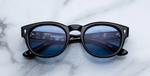 jacques marie mage dr.dream noir ovale sonnenbrille in schwarz mit blauen gläsern