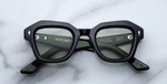 jacques marie mage eichler cobra eckicge sonnenbrille in schwarz mit grünen gläsern