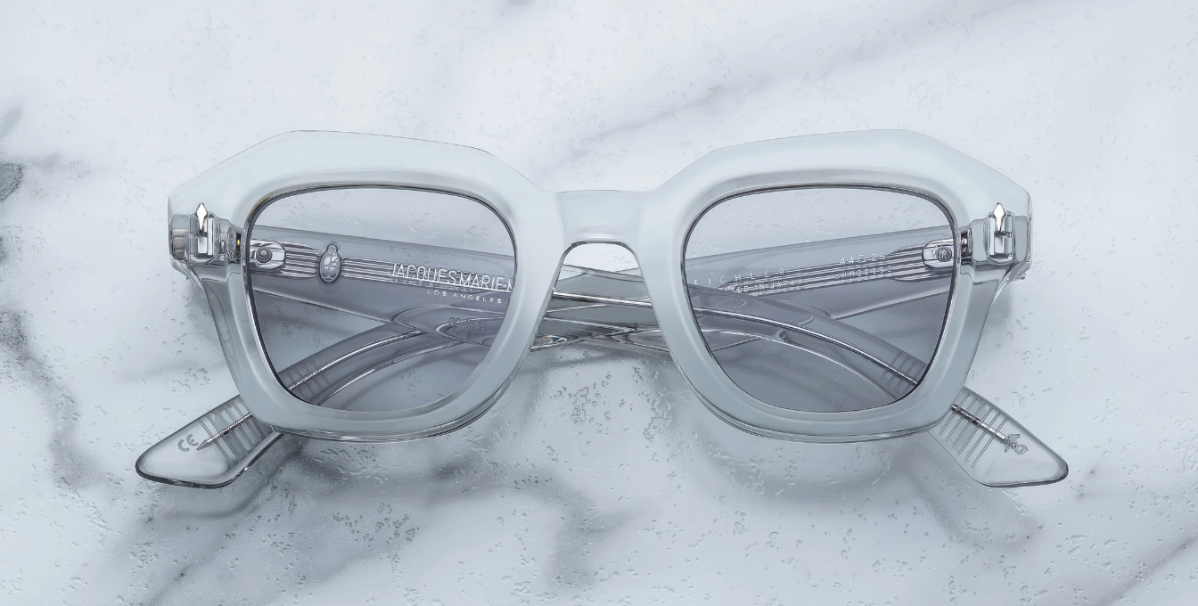 jacques marie mage eichler sulfur eckige sonnenbrille in grau mit grauen gläsern