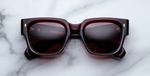 jacques marie mage enzo amarena eckige sonnenbrille in rot mit roten gläsern