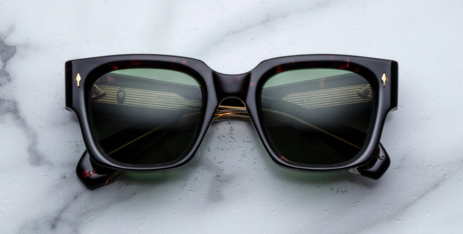 JMM Enzo Etna luxury sunglasses in havana and green lenses