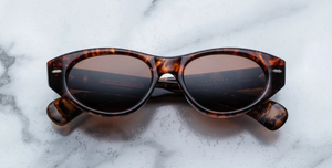jacques marie mage krasner samoa ovale sonnenbrille in havana mit braunen gläsern