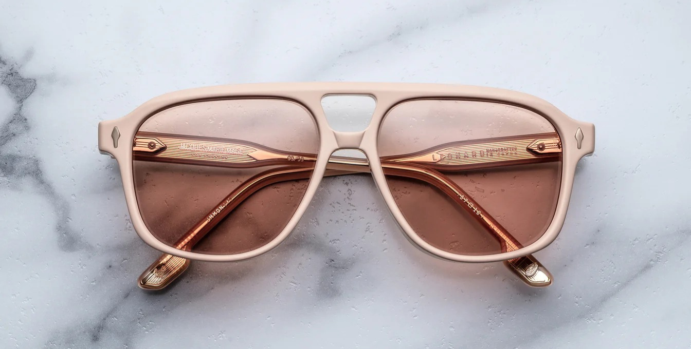 jacques marie mage leonard dust suede aviator sonnenbrille in matt orange mit orangenen gläsern