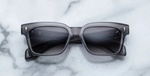jacques marie mage molino 55 prime eckige sonnenbrille in grau mit grauen gläsern
