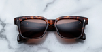 jacques marie mage molino 55 samoa eckige sonnenbrille in havana mit braunen gläsern