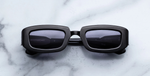jacques marie mage ryder black eckige sonnenbrille aus titan in schwarz mit grauen gläsern