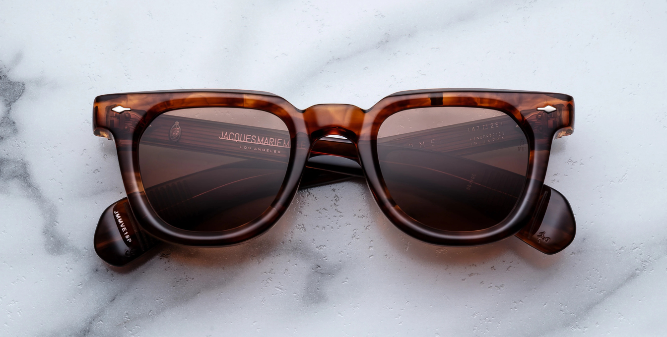 jacques marie mage vendome bourbon pantoförmige sonnenbrille in havana mit braunen gläsern