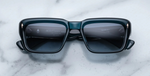 jacques marie mage walker indigo rechteckige sonnenbrille in blau mit blauen verlaufsgläsern