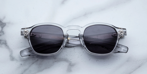 jacques marie mage zephirin 47 sulfur eckige sonnenbrille in grau mit grauen gläsern