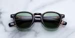 jacques marie mage zephirin 47 etna eckige sonnenbrille in havana mit grünen gläsern
