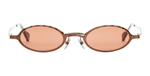 Kuboraum Z24 BZ ovale sonnenbrille aus Metall in Bronze  mit braunen gläsern