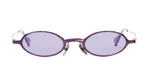 kuboraum Z24 FX ovale sonnenbrille aus metall in violett mit violetten hellen gläsern