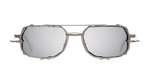 kuboraum Z71 SL eckige sonnenbrille in silber und matt silber mit grauen verpspiegelten gläsern