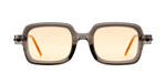 kuboraum p2 gry eckige sonnenbrille in grau mit orangenen gläsern
