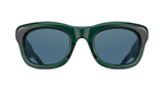 matsuda m1042 bottle green eckige sonnenbrille in grün mit blau grauen gläsern