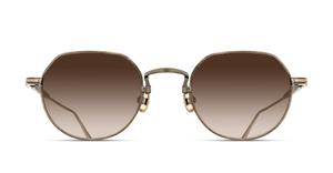 matsuda M3167 antique gold snnenbrille aus titan in gold mit braunen verlaufsgläsern