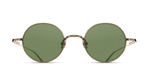 matsuda m3168 antique gold runde sonnenbrille aus titan in gold mit grünen glkäsern