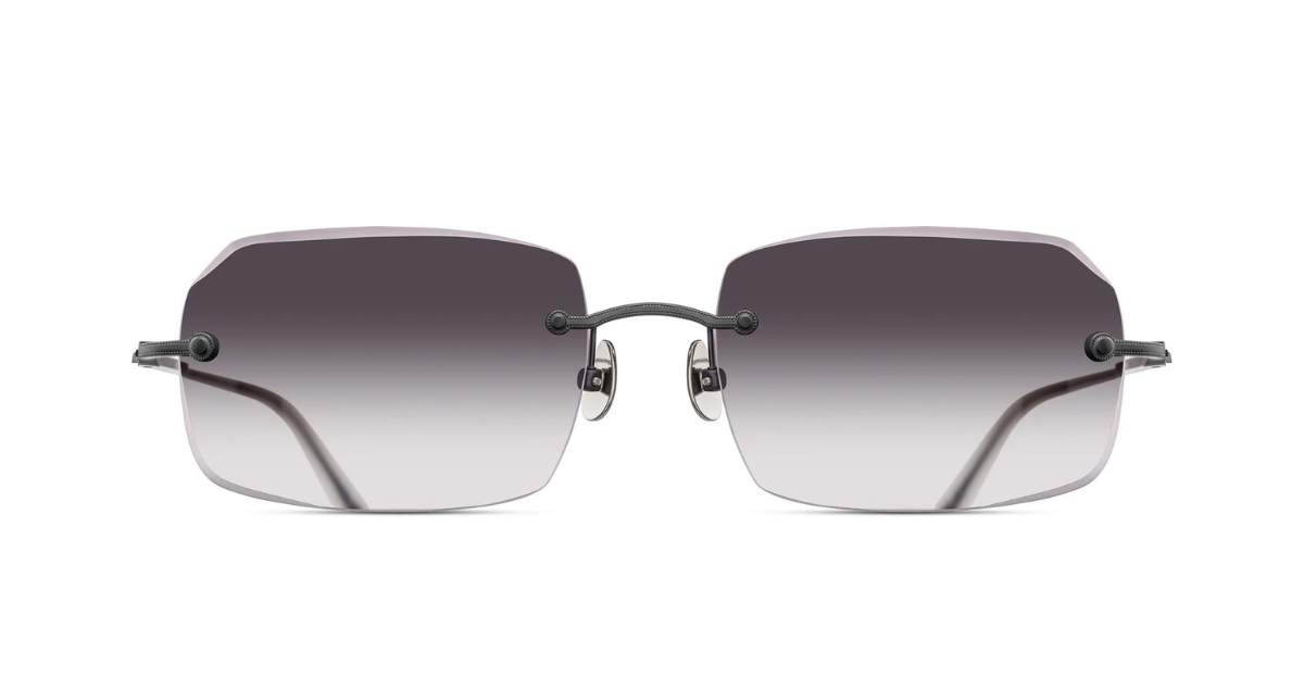 Matsuda M 5004 matte black, eckige Sonnenbrille in matt schwarz mit grauen verlaufsgläsern