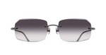 Matsuda M 5004 matte black, eckige Sonnenbrille in matt schwarz mit grauen verlaufsgläsern