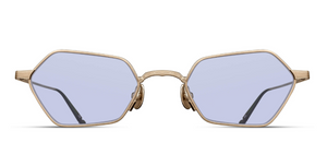 matsuda m3138 brushed gold cafe blue front