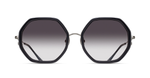 Matsuda M3162 Palladium White-Black exkige Sonnenbrille in Silber und Schwarz mit grauen Verlaufsgläser