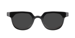 Rigards RG1073 Black eckige Sonnenbrille aus Horn in schwarz mit grauen Gläsern