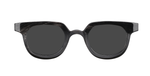 Rigards RG1073 | Uni Black&White eckige sonnenbrille aus horn in schwarz und weiß mit grauen gläsern