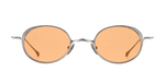 rigards RG1076TI | Antique Titanium ovale sonnenbrille aus titan in silber mit orangenen gläsern