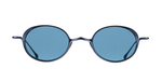 rigards RG1076TI | Midnight ovale sonnenbrille aus titan in blaue mit blauen gläsern