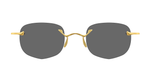 rigards RG1081AG_24KGold randlose sonnenbrille in gold mit grauen gläsern