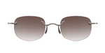 rigardsRG1081AG | Antique Silver randlose eckige sonnenbrille in silber mit braunen verlaufsgläsern