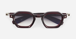 sato antales rc/p-1 eckige sonnenbrille in bordeaux mit grauen verlaufsgläsern