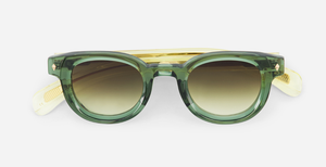 sato Gienna SP-1 pantoförmige sonnenbrille aus acetat in grün mit olive farbenen verlaufsgläsern