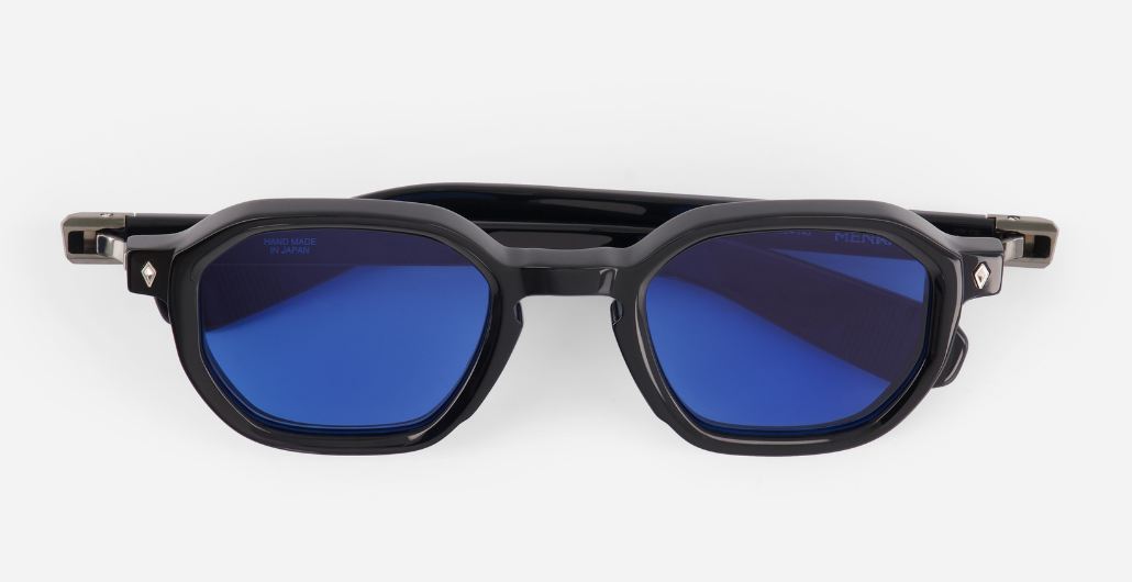 sato menkar N/AS-1 eckige sonnenbrille in schwarz in blau 