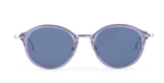 Thom Browne 011a 068 runde sonnenbrille in grau und silber mit grauen gläsern