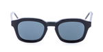 thom browne 412a 001 eckige sonnenbrille in schwarz mit grauen gläsern