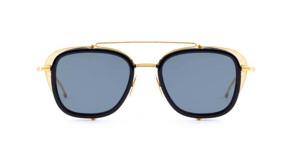 Thom Browne 808A 001 Sunglasses in Black and Gold - luxury Eyewear
