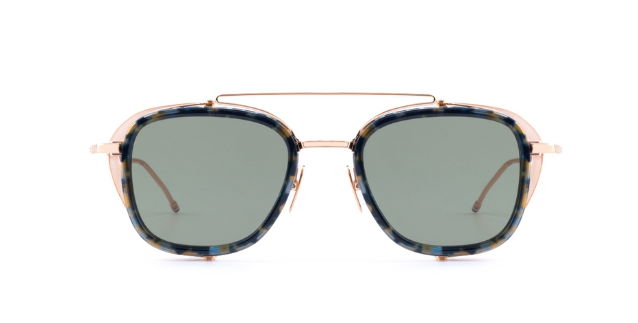 Thom Browne 808A 416 Sunglasses in Havana and Rosegold - luxury